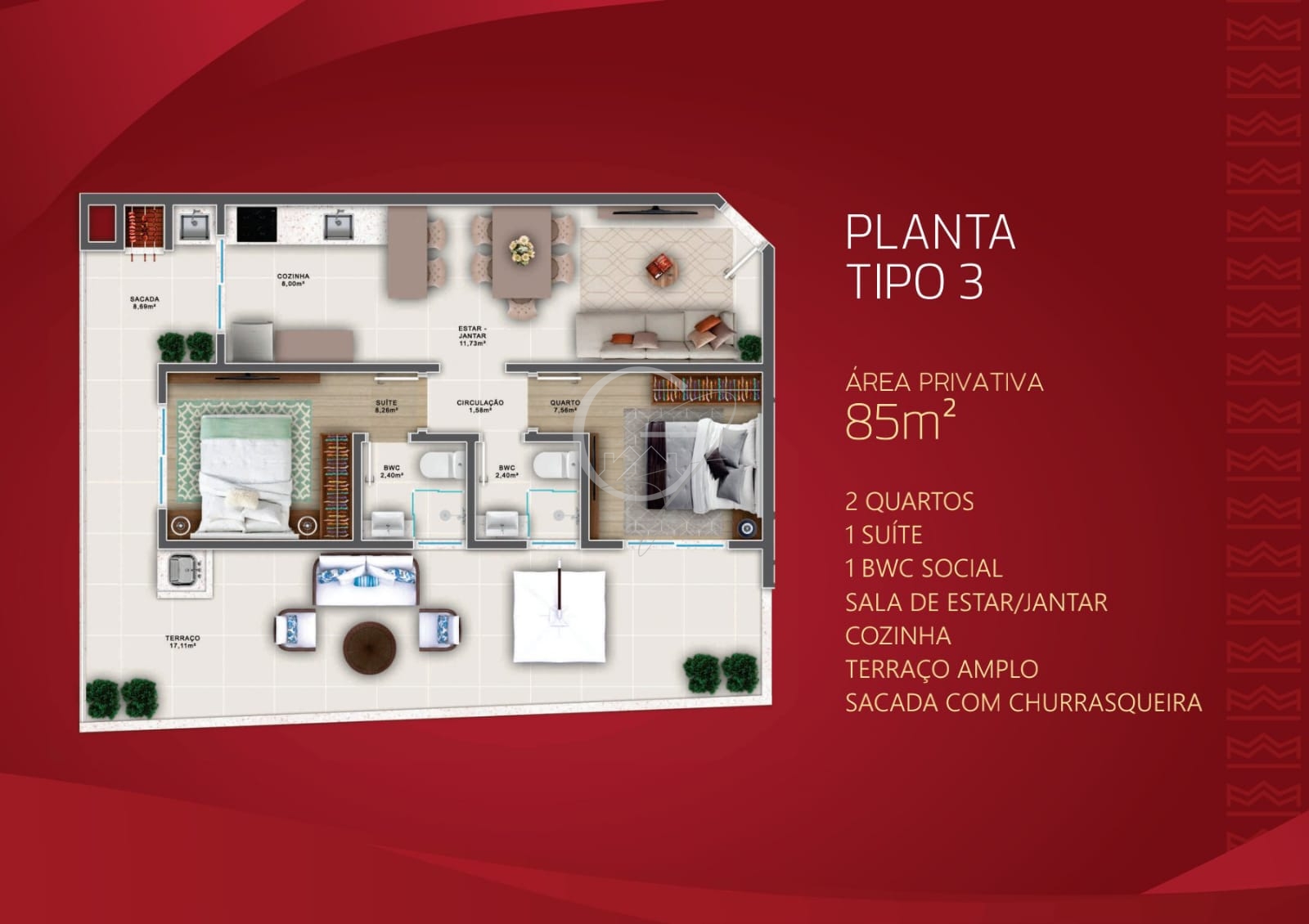 Apartamento à venda com 3 quartos, 63m² - Foto 5