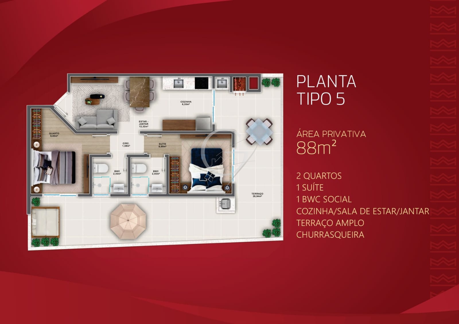 Apartamento à venda com 3 quartos, 63m² - Foto 7